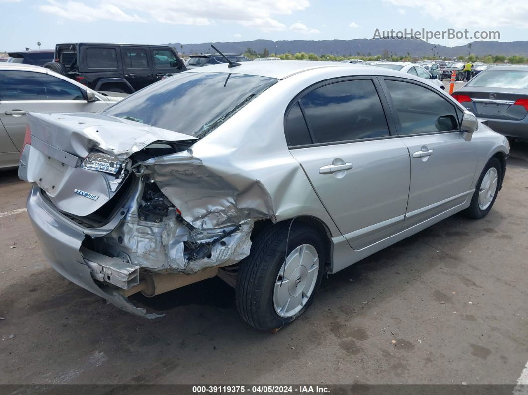 2006 Honda Civic Hybrid   Silver vin: JHMFA36206S020018