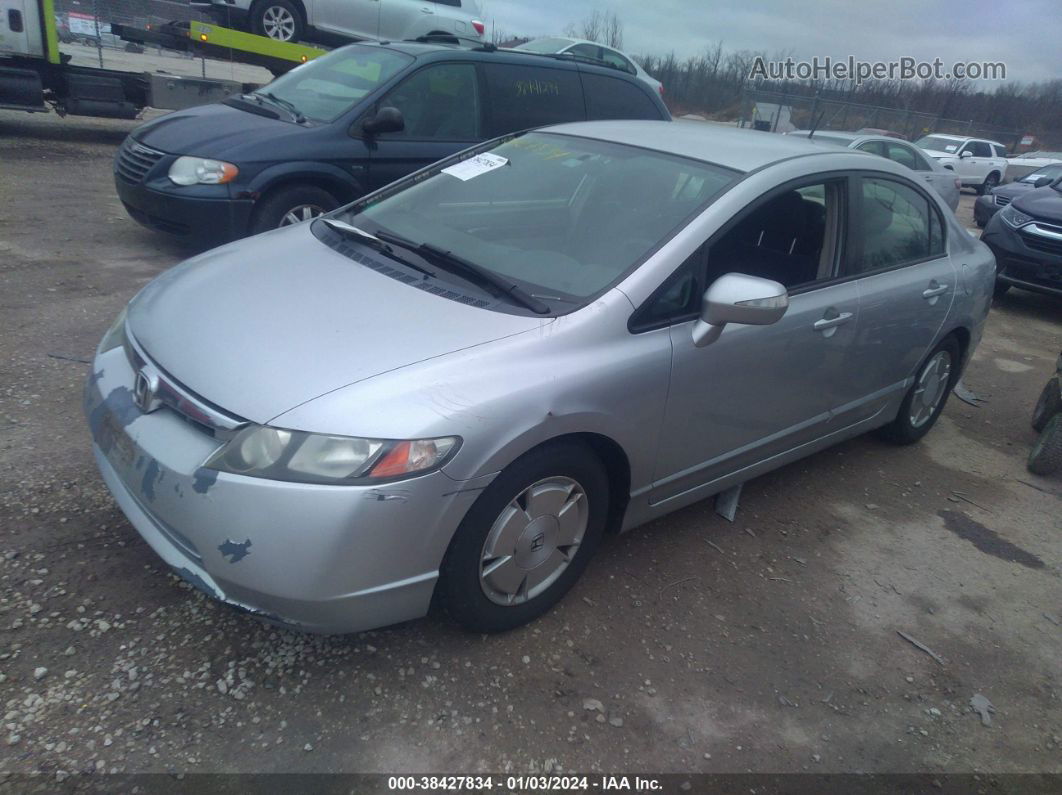 2006 Honda Civic Hybrid   Silver vin: JHMFA36206S022173