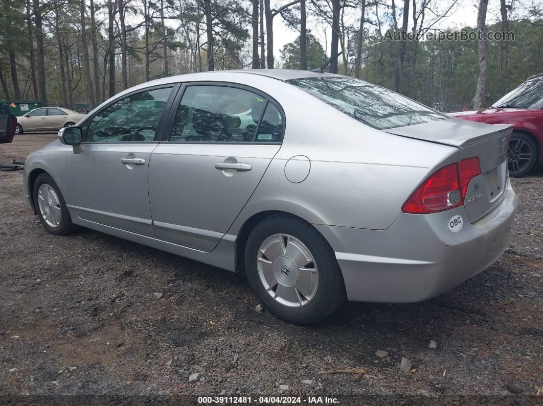 2008 Honda Civic Hybrid   Silver vin: JHMFA36208S008289