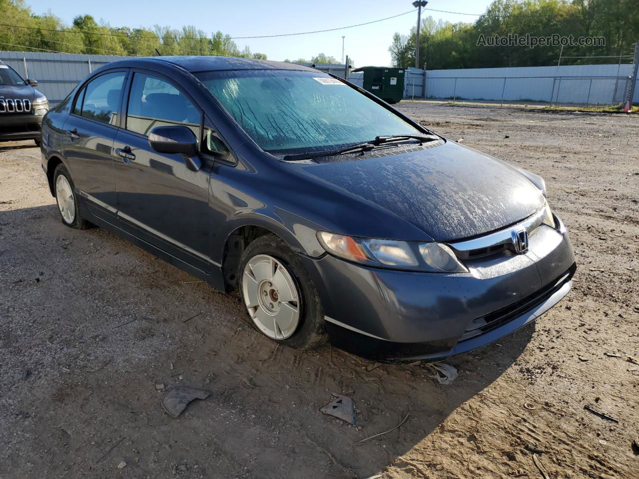 2008 Honda Civic Hybrid Синий vin: JHMFA36208S010625