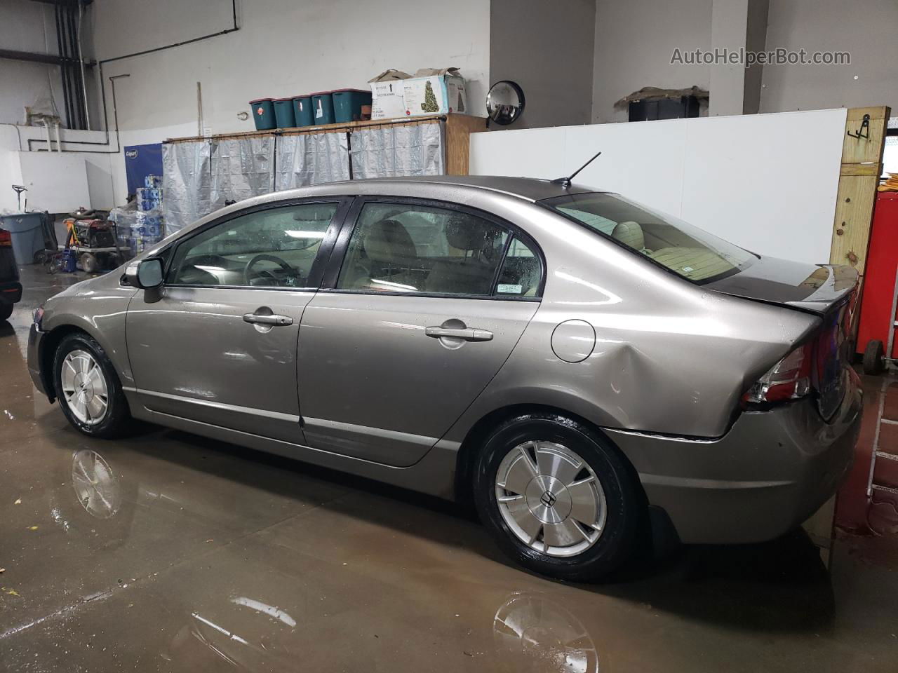 2008 Honda Civic Hybrid Tan vin: JHMFA36208S011533