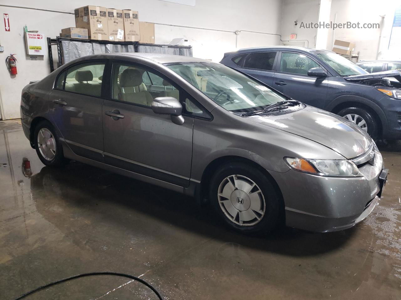 2008 Honda Civic Hybrid Tan vin: JHMFA36208S011533