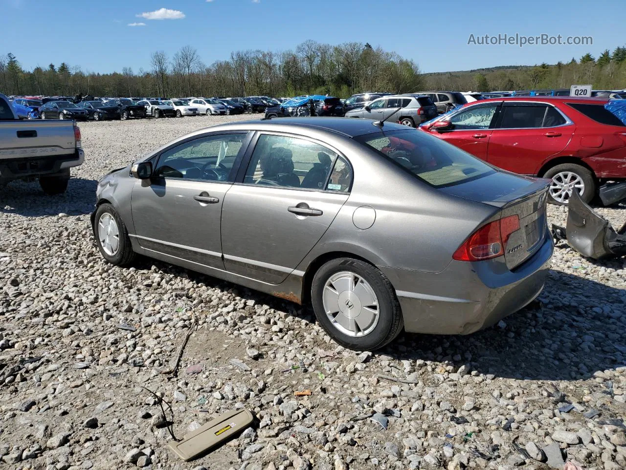 2008 Honda Civic Hybrid Серебряный vin: JHMFA36208S015100