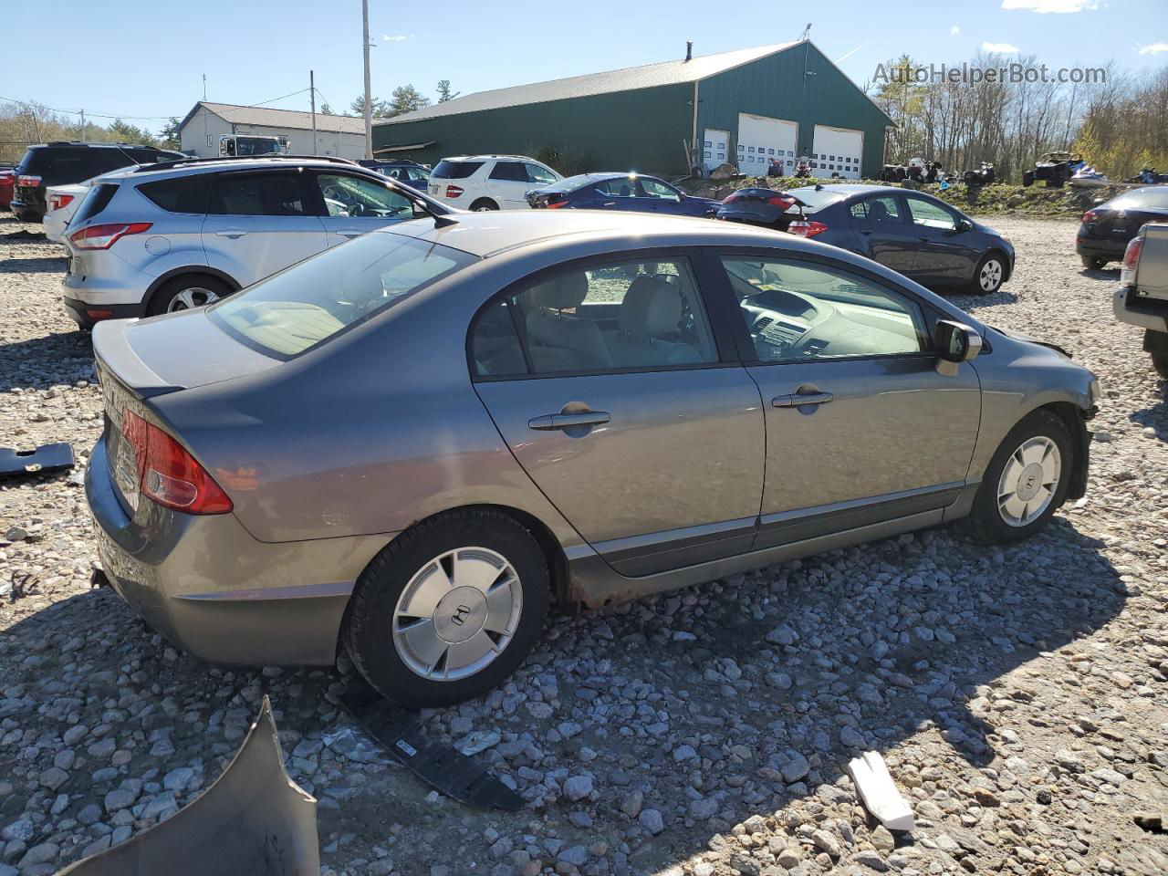 2008 Honda Civic Hybrid Серебряный vin: JHMFA36208S015100