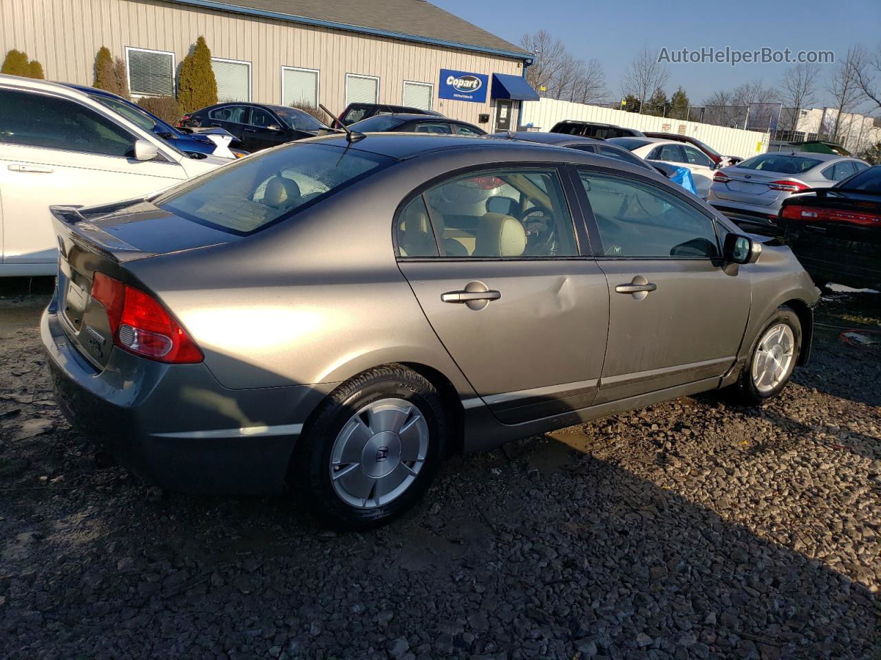 2008 Honda Civic Hybrid Gray vin: JHMFA36208S019518