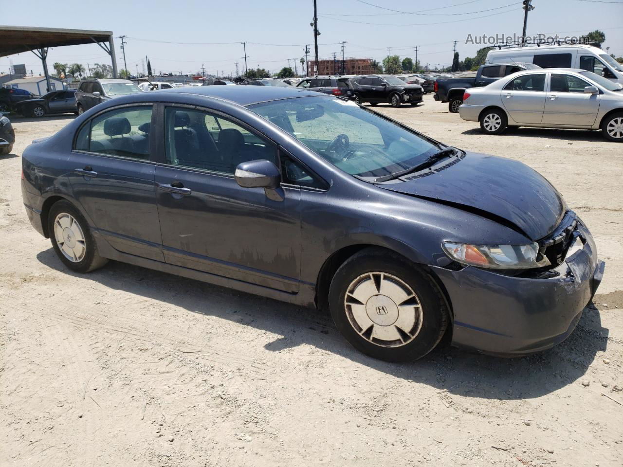 2008 Honda Civic Hybrid Серый vin: JHMFA36208S031510