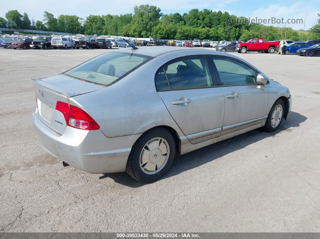 2006 Honda Civic Hybrid   Silver vin: JHMFA36216S011487