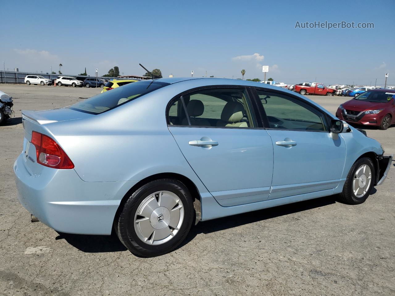 2008 Honda Civic Hybrid Синий vin: JHMFA36218S004347