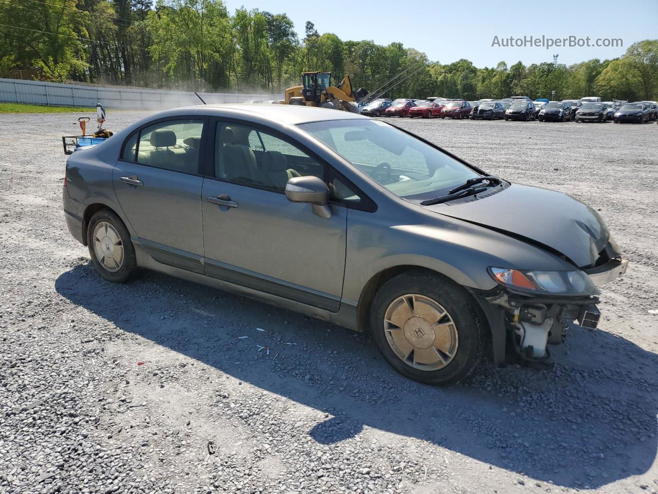 2008 Honda Civic Hybrid Gray vin: JHMFA36218S031211