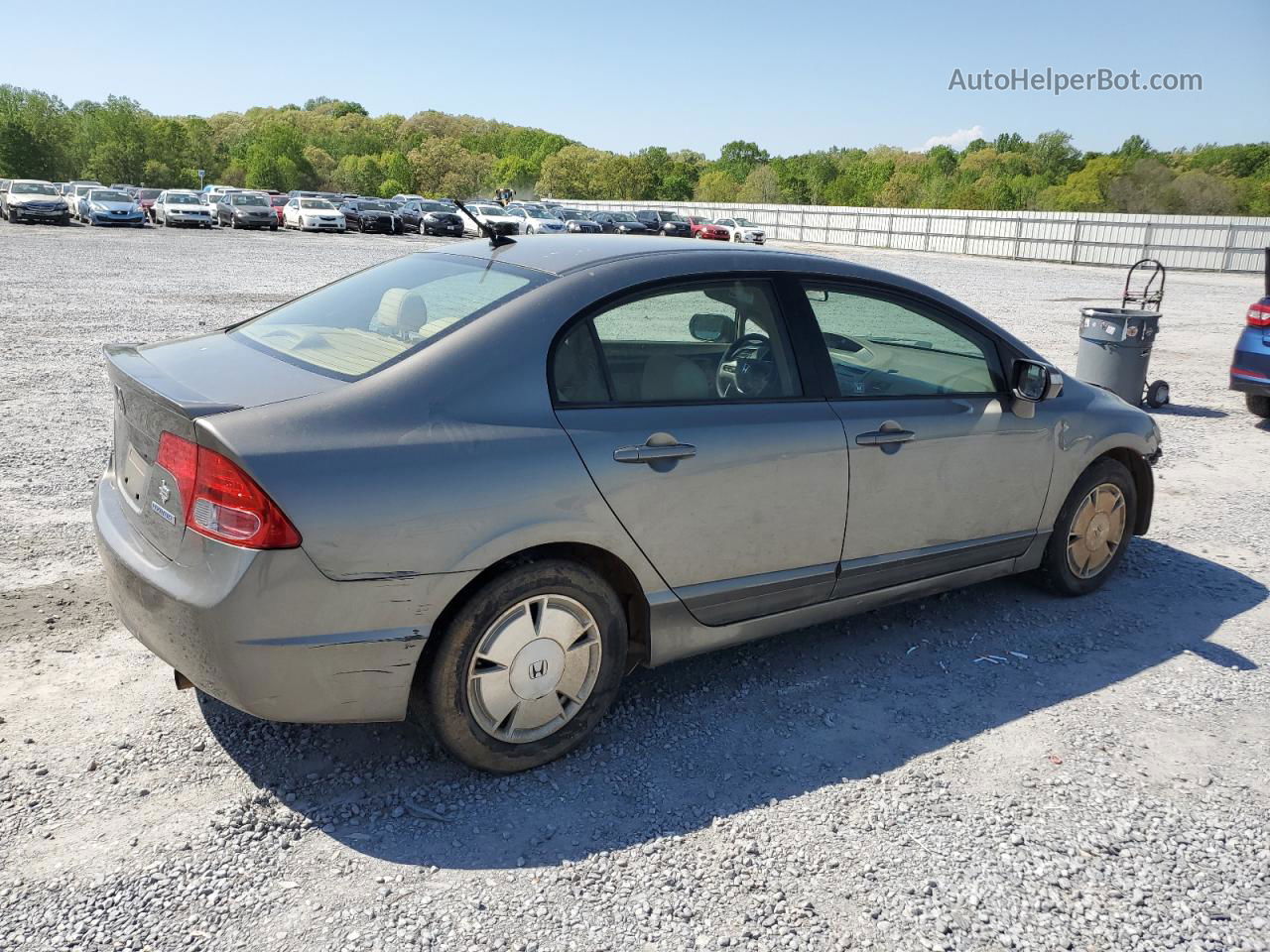 2008 Honda Civic Hybrid Gray vin: JHMFA36218S031211