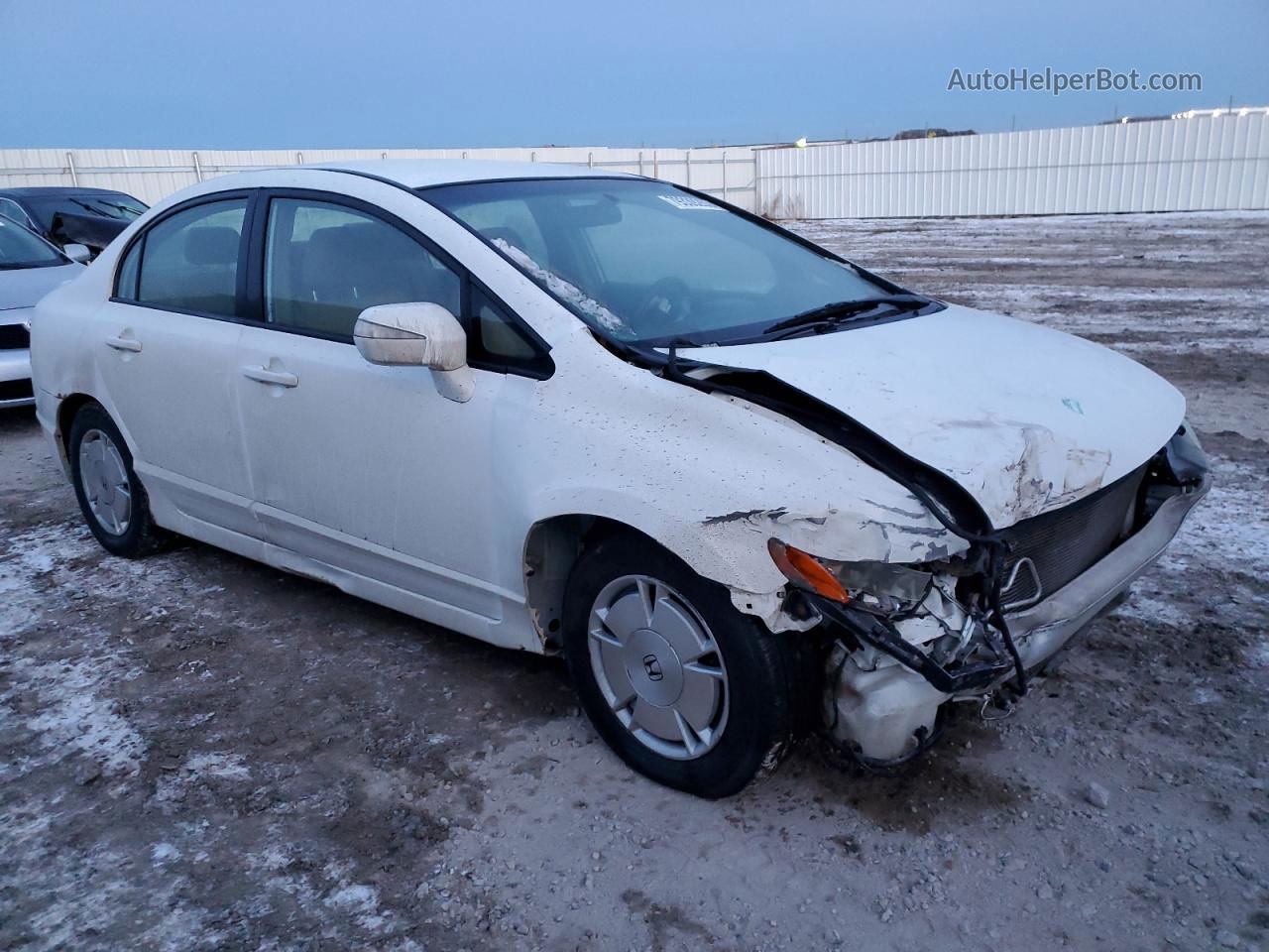 2008 Honda Civic Hybrid Белый vin: JHMFA36218S800399