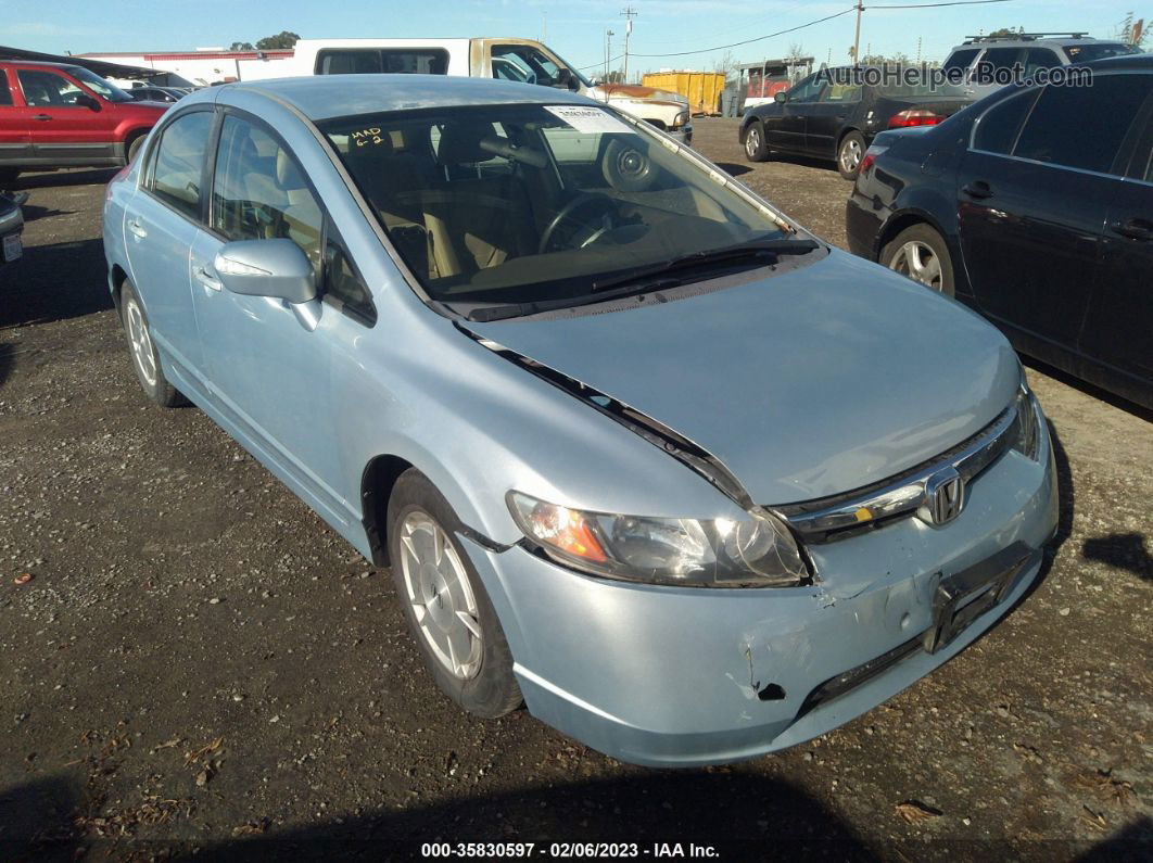 2006 Honda Civic Hybrid   Светло-синий vin: JHMFA36226S021512