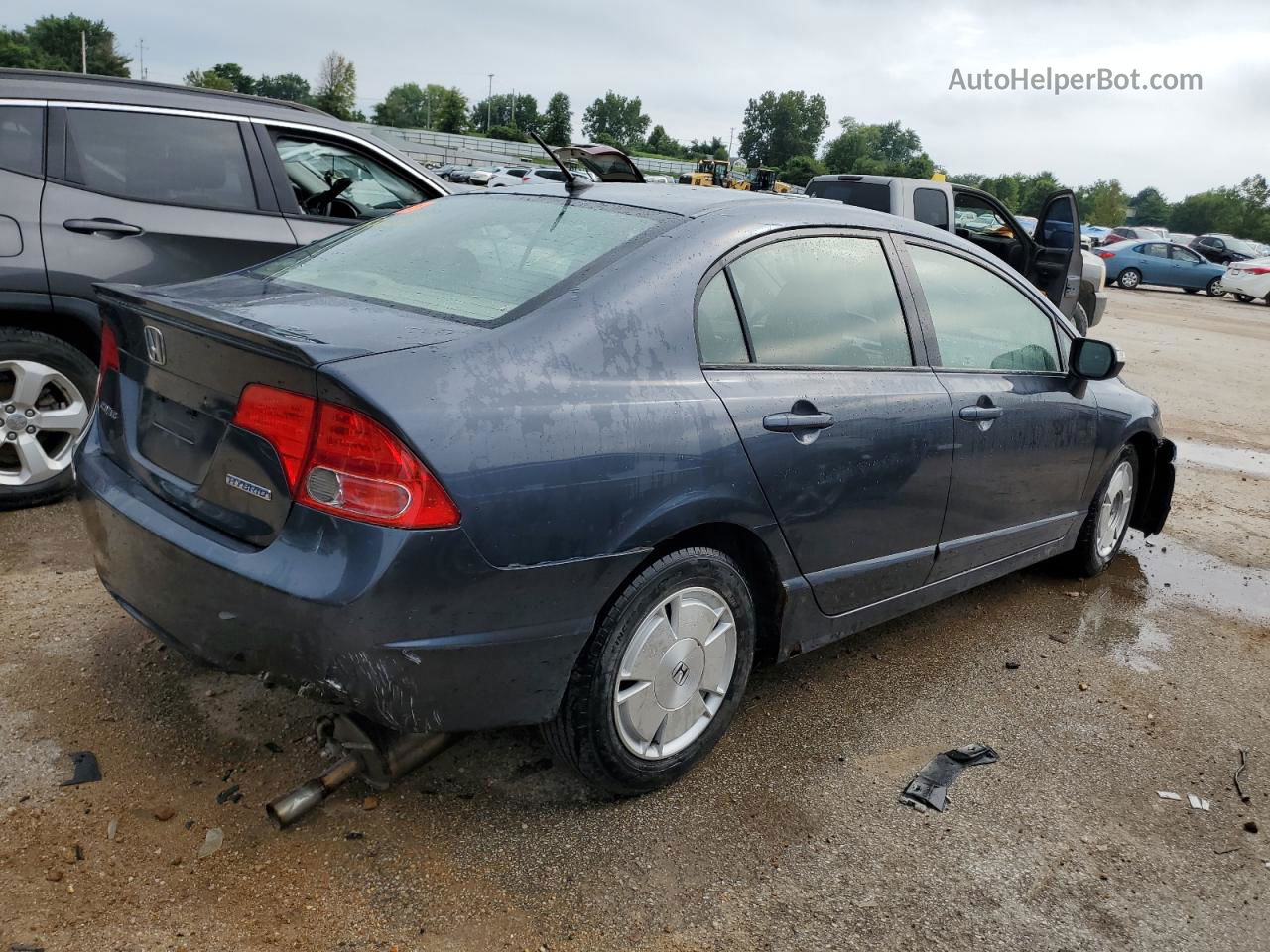 2006 Honda Civic Hybrid Blue vin: JHMFA36226S021722