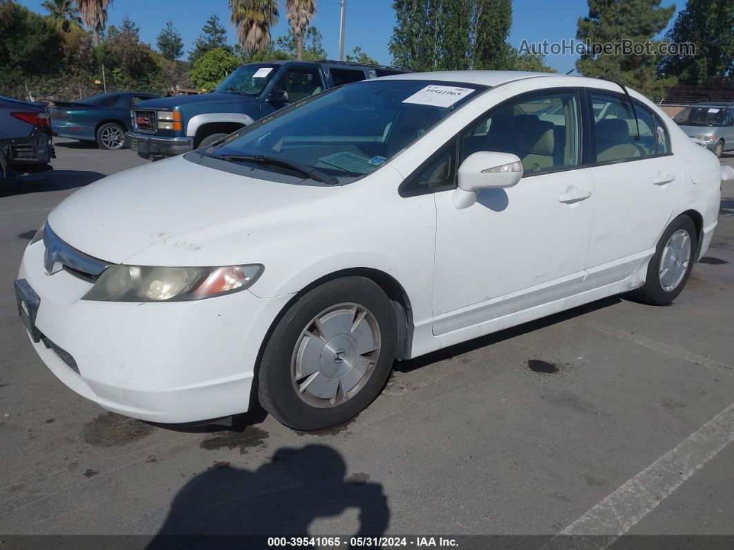 2006 Honda Civic Hybrid   White vin: JHMFA36236S013371