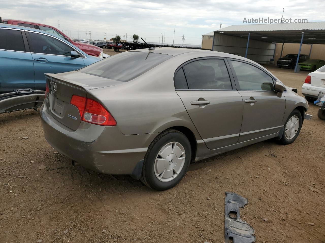 2008 Honda Civic Hybrid Tan vin: JHMFA36238S000252