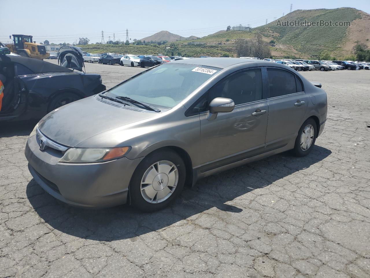 2008 Honda Civic Hybrid Gray vin: JHMFA36238S000638