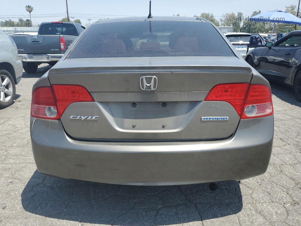 2008 Honda Civic Hybrid Gray vin: JHMFA36238S000638