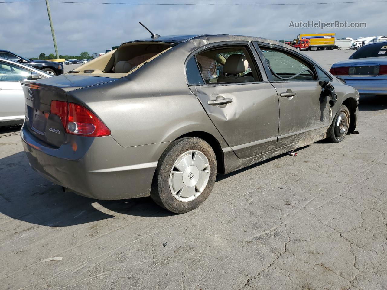 2008 Honda Civic Hybrid Gray vin: JHMFA36238S001482