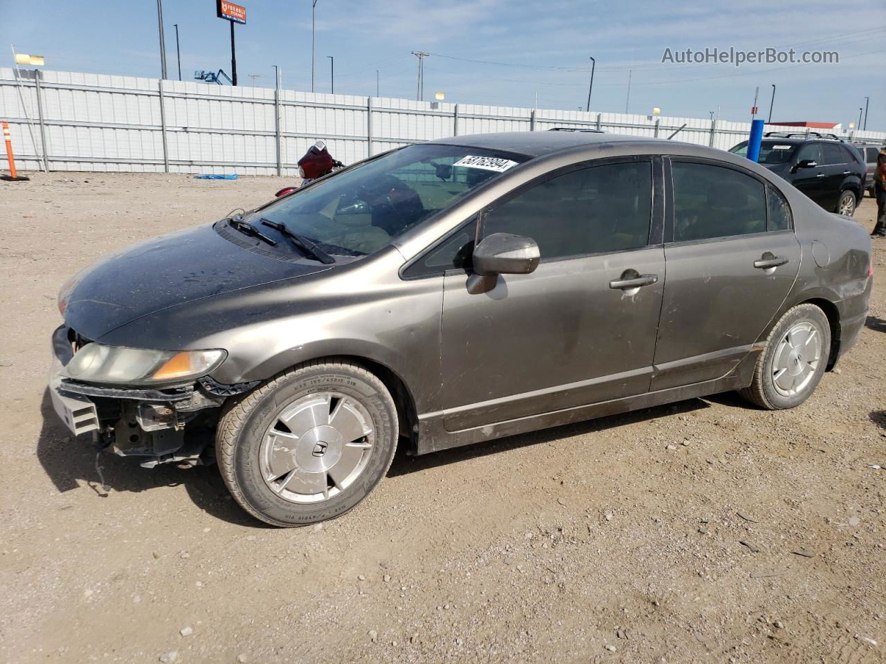 2008 Honda Civic Hybrid Brown vin: JHMFA36238S006682