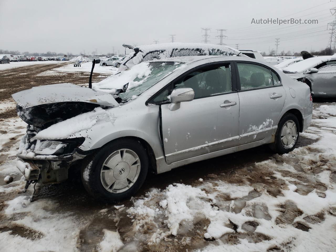 2006 Honda Civic Hybrid Серебряный vin: JHMFA36246S012696