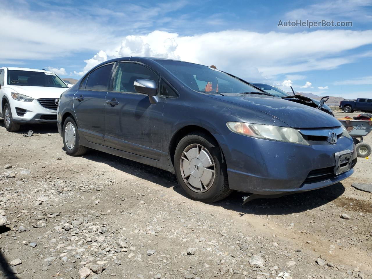 2006 Honda Civic Hybrid Синий vin: JHMFA36246S015047