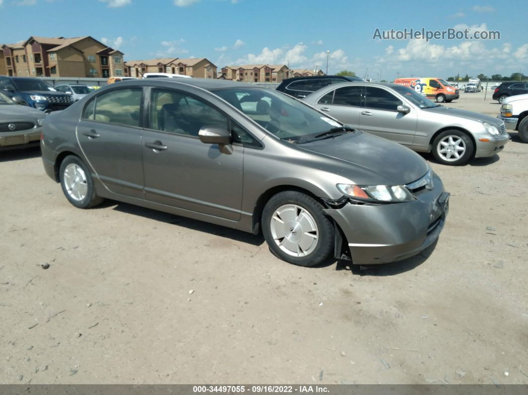 2006 Honda Civic Hybrid   Brown vin: JHMFA36246S020250