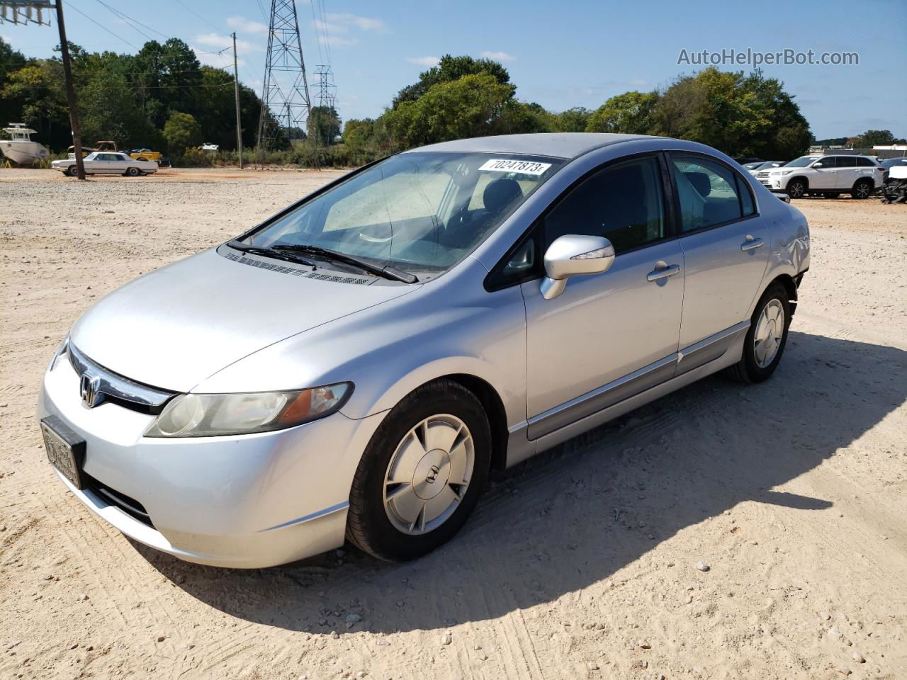 2008 Honda Civic Hybrid Silver vin: JHMFA36248S003273