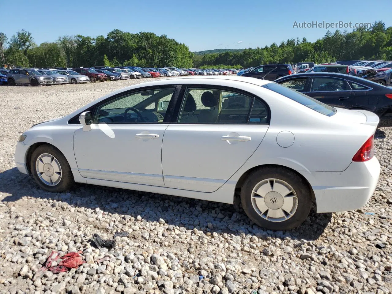 2008 Honda Civic Hybrid White vin: JHMFA36248S020462