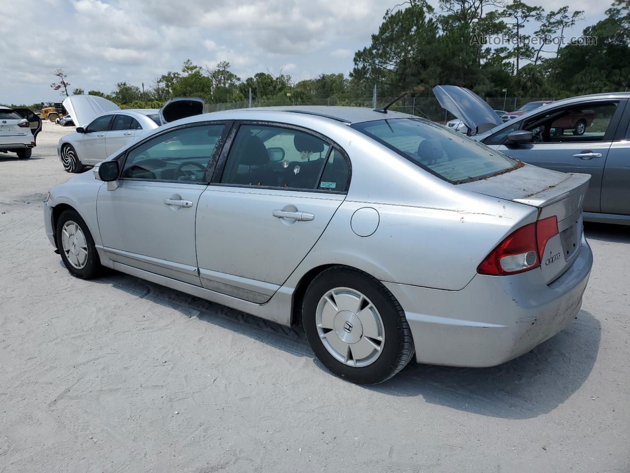 2008 Honda Civic Hybrid Серебряный vin: JHMFA36248S030974