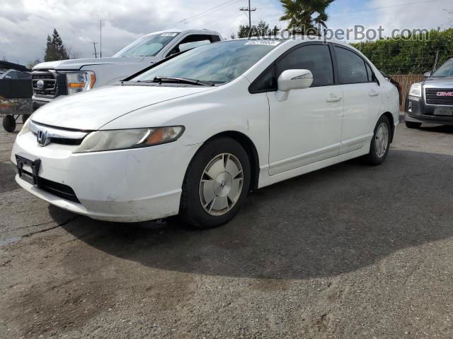 2006 Honda Civic Hybrid White vin: JHMFA36256S003358