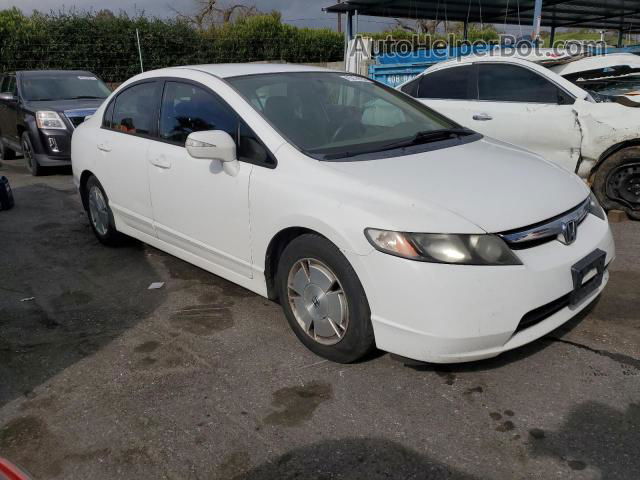 2006 Honda Civic Hybrid White vin: JHMFA36256S003358