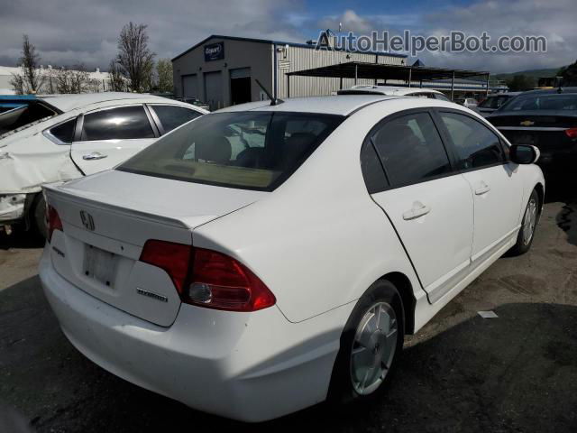 2006 Honda Civic Hybrid White vin: JHMFA36256S003358