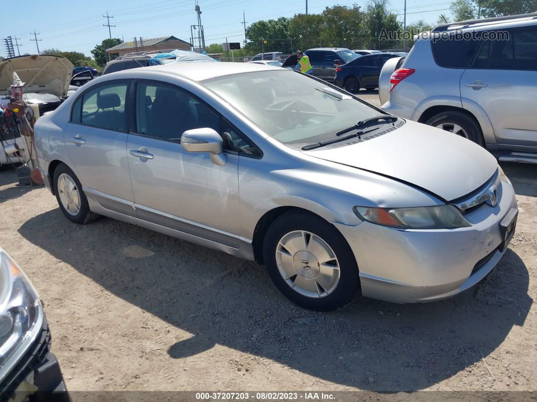 2006 Honda Civic Hybrid   Silver vin: JHMFA36256S028499