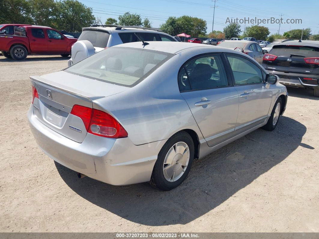 2006 Honda Civic Hybrid   Silver vin: JHMFA36256S028499