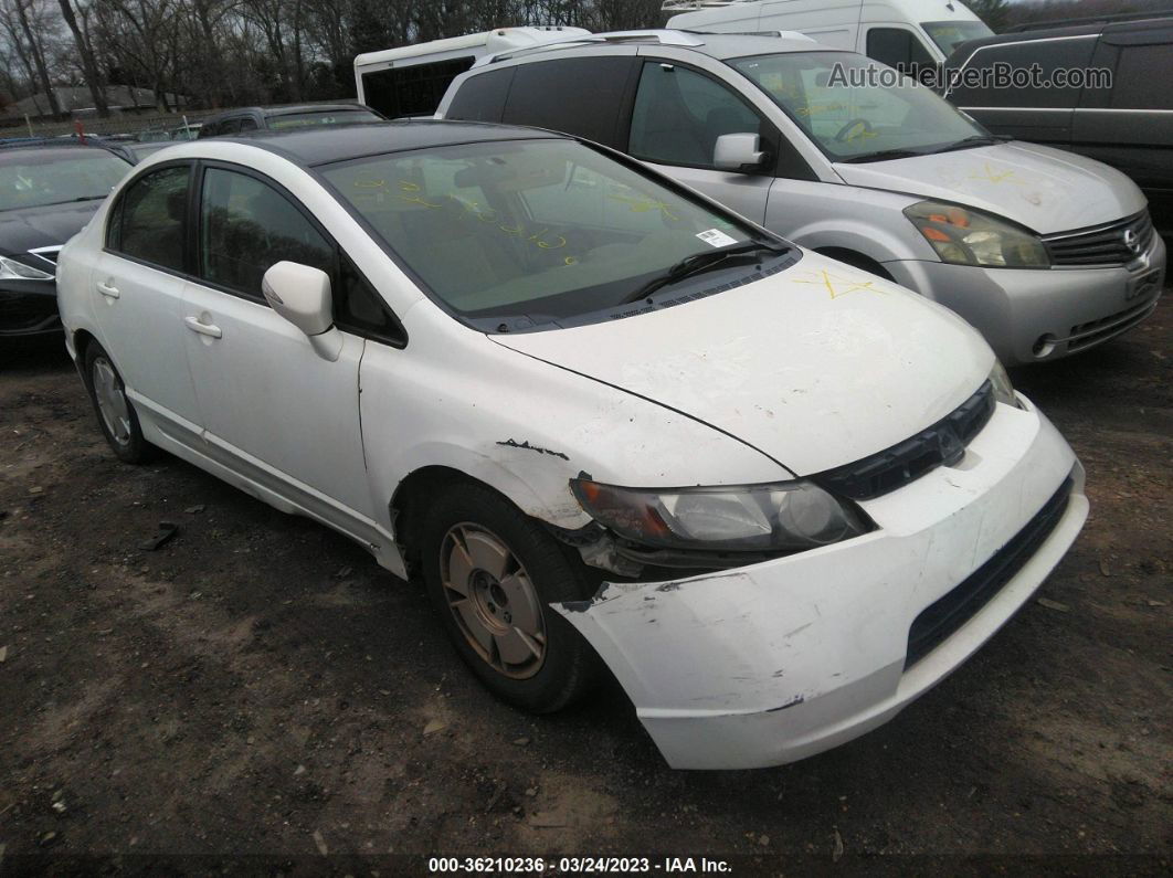 2006 Honda Civic Hybrid White vin: JHMFA36256S029104