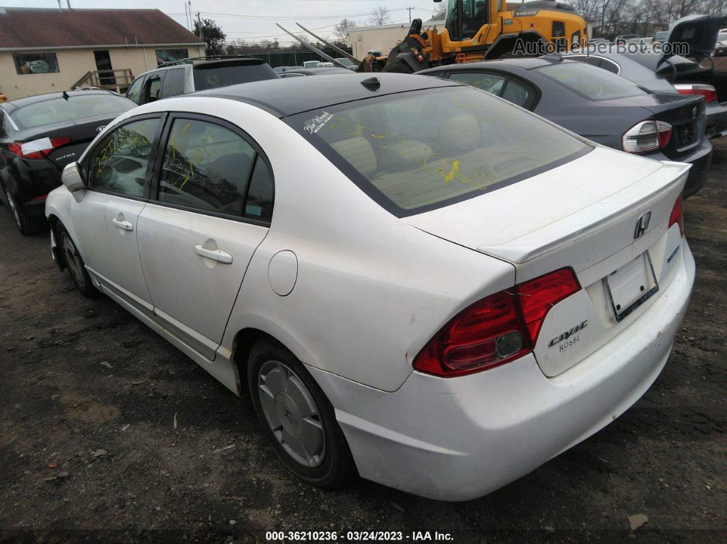 2006 Honda Civic Hybrid White vin: JHMFA36256S029104