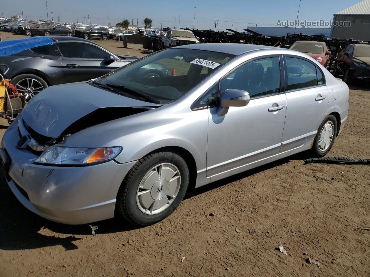 2008 Honda Civic Hybrid Silver vin: JHMFA36258S005551