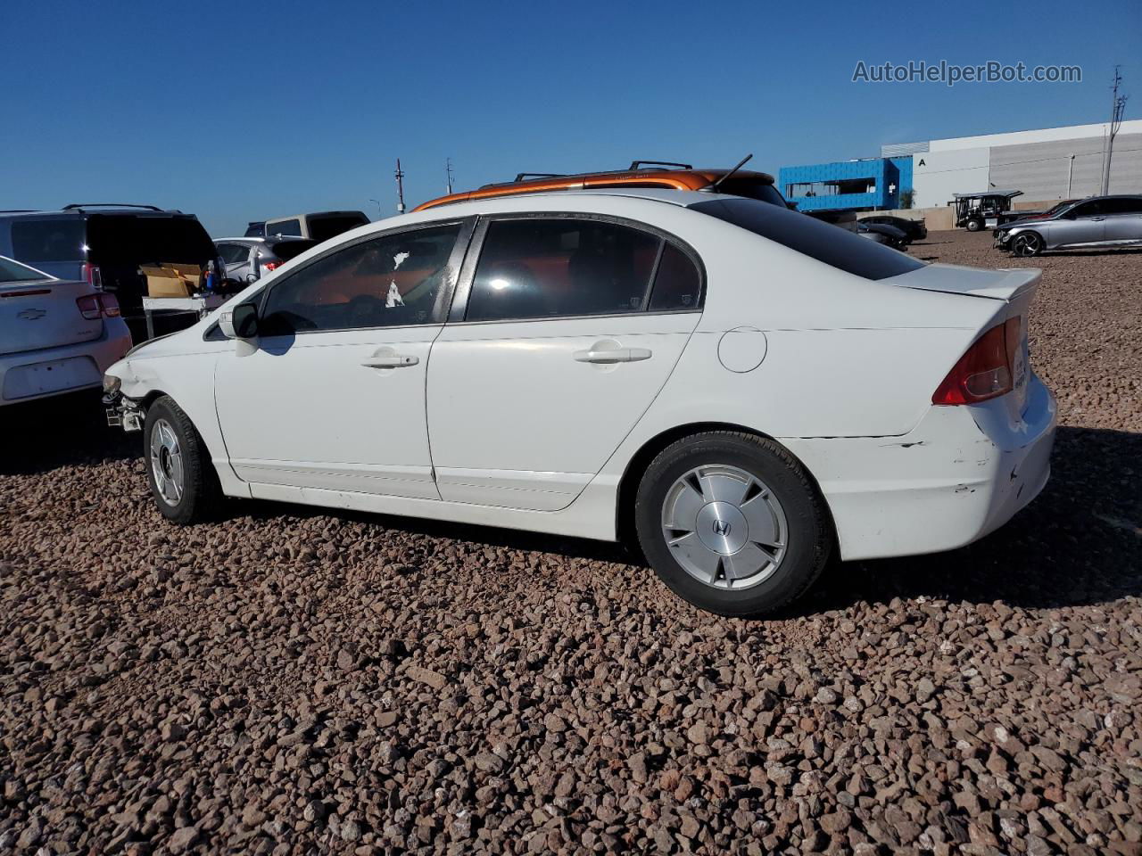 2008 Honda Civic Hybrid White vin: JHMFA36258S008997