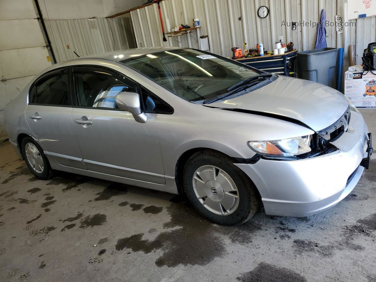 2008 Honda Civic Hybrid Silver vin: JHMFA36258S011544