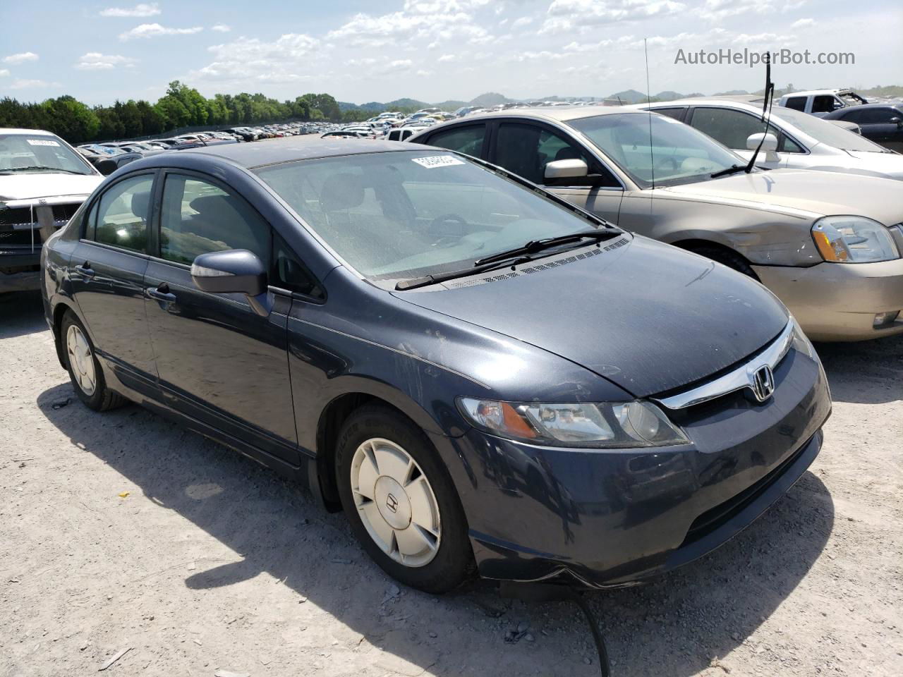 2008 Honda Civic Hybrid Gray vin: JHMFA36258S012791