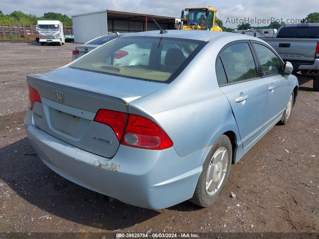 2006 Honda Civic Hybrid   Light Blue vin: JHMFA36266S003515