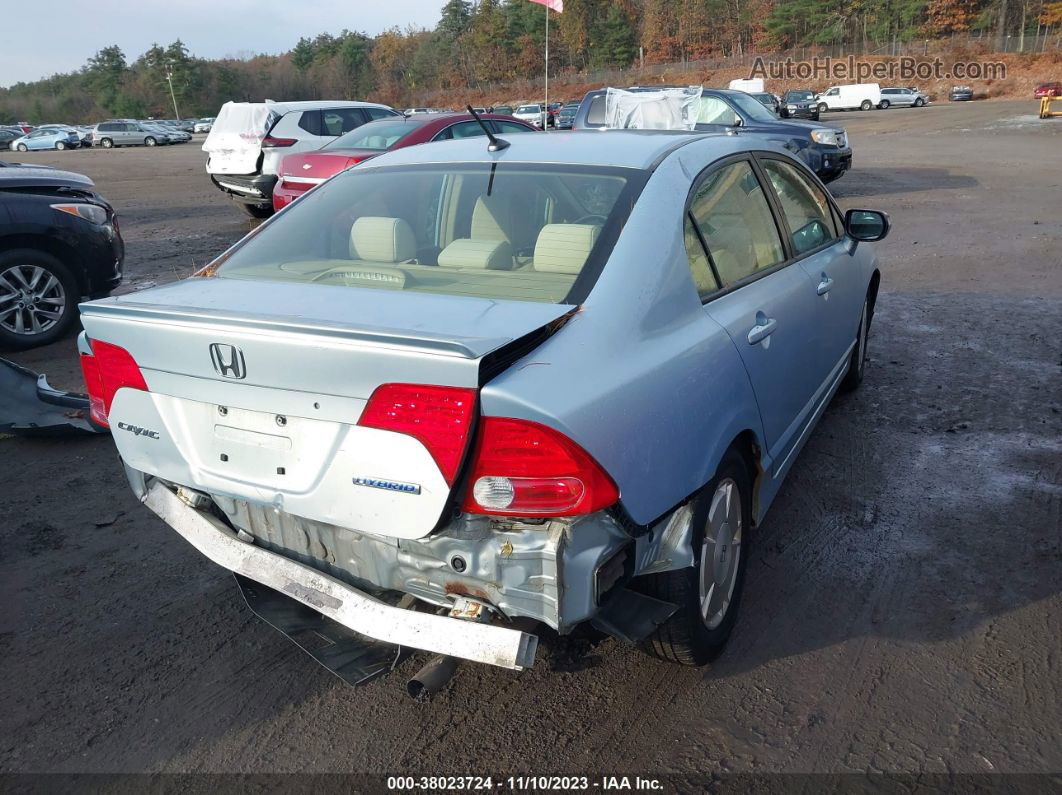 2006 Honda Civic Hybrid Light Blue vin: JHMFA36266S007032