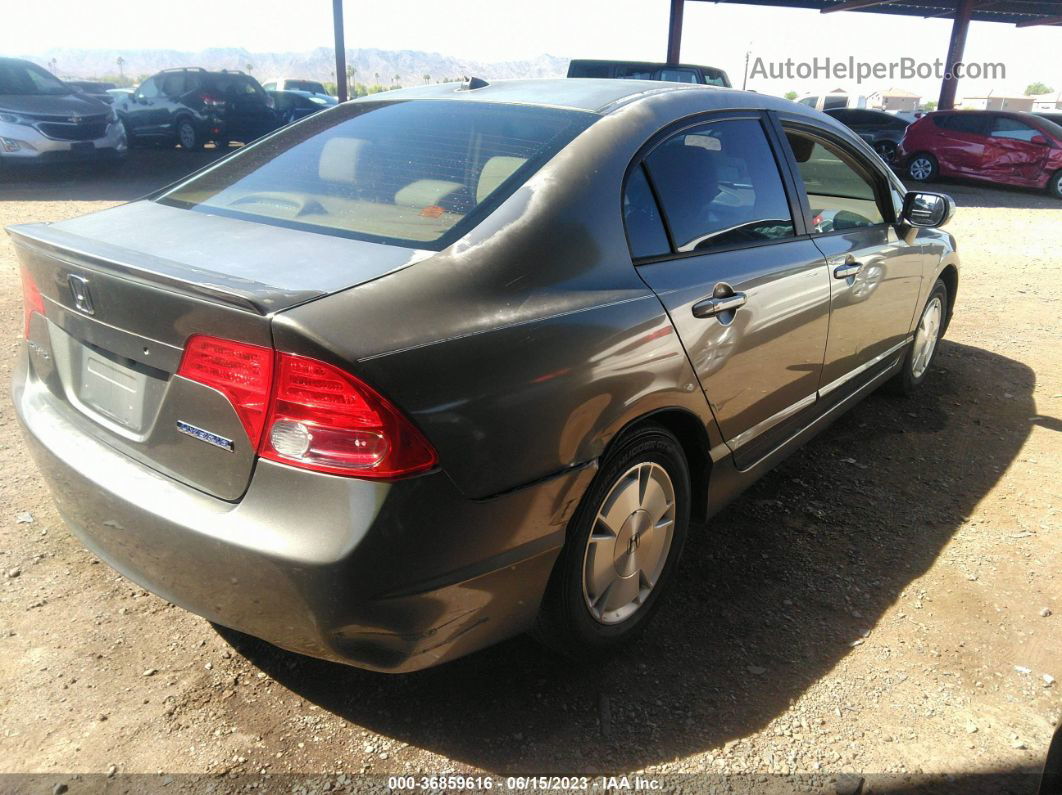 2006 Honda Civic Hybrid   Серый vin: JHMFA36266S015289