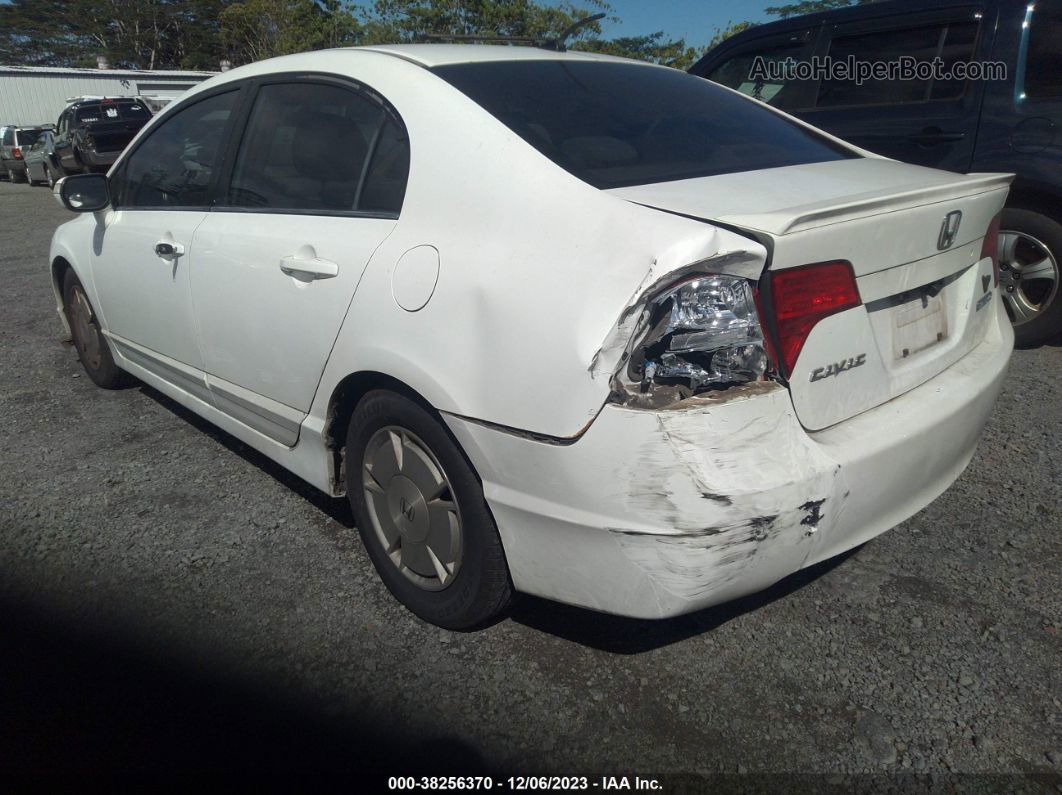 2006 Honda Civic Hybrid White vin: JHMFA36266S018872