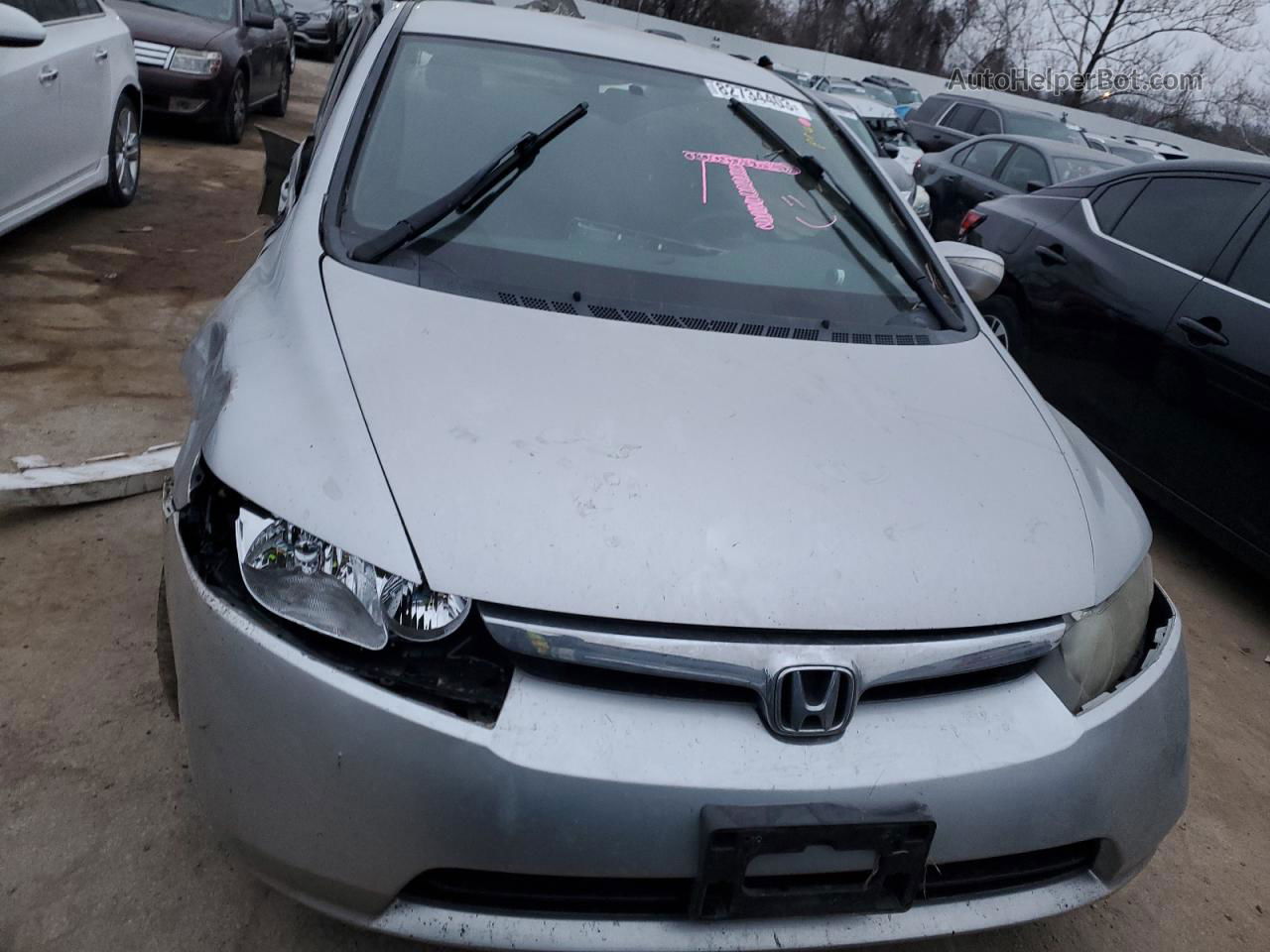 2008 Honda Civic Hybrid Серебряный vin: JHMFA36268S002125