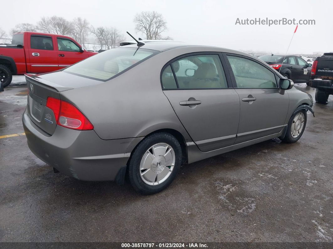 2006 Honda Civic Hybrid   Brown vin: JHMFA36276S020291