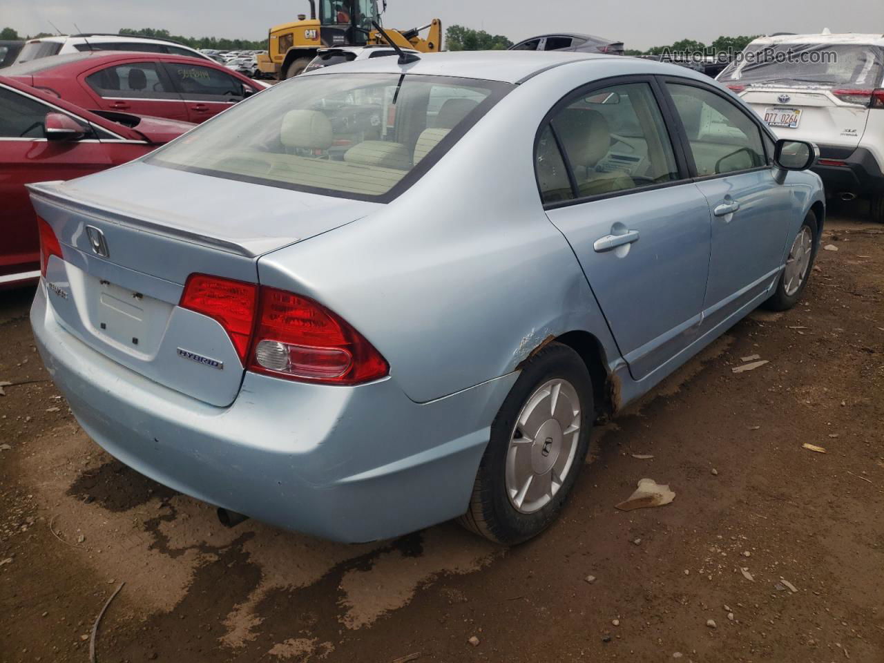 2008 Honda Civic Hybrid Blue vin: JHMFA36278S002960