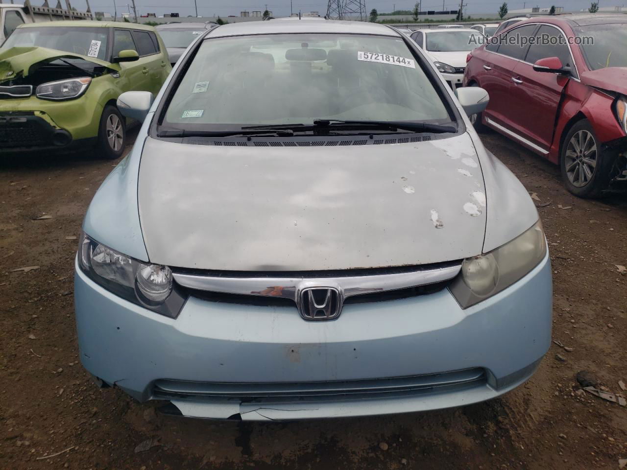 2008 Honda Civic Hybrid Blue vin: JHMFA36278S002960