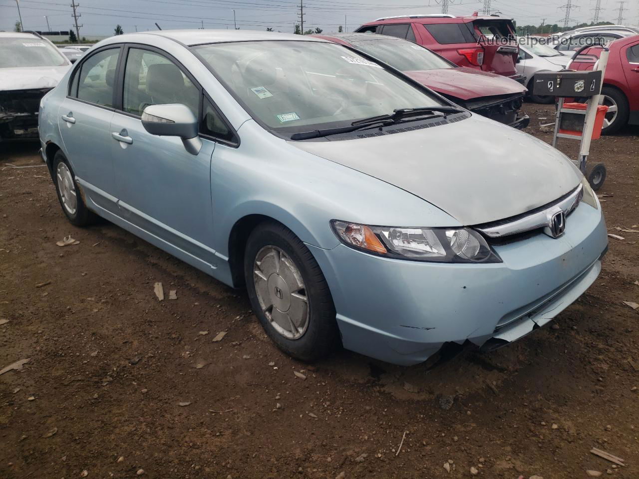 2008 Honda Civic Hybrid Blue vin: JHMFA36278S002960