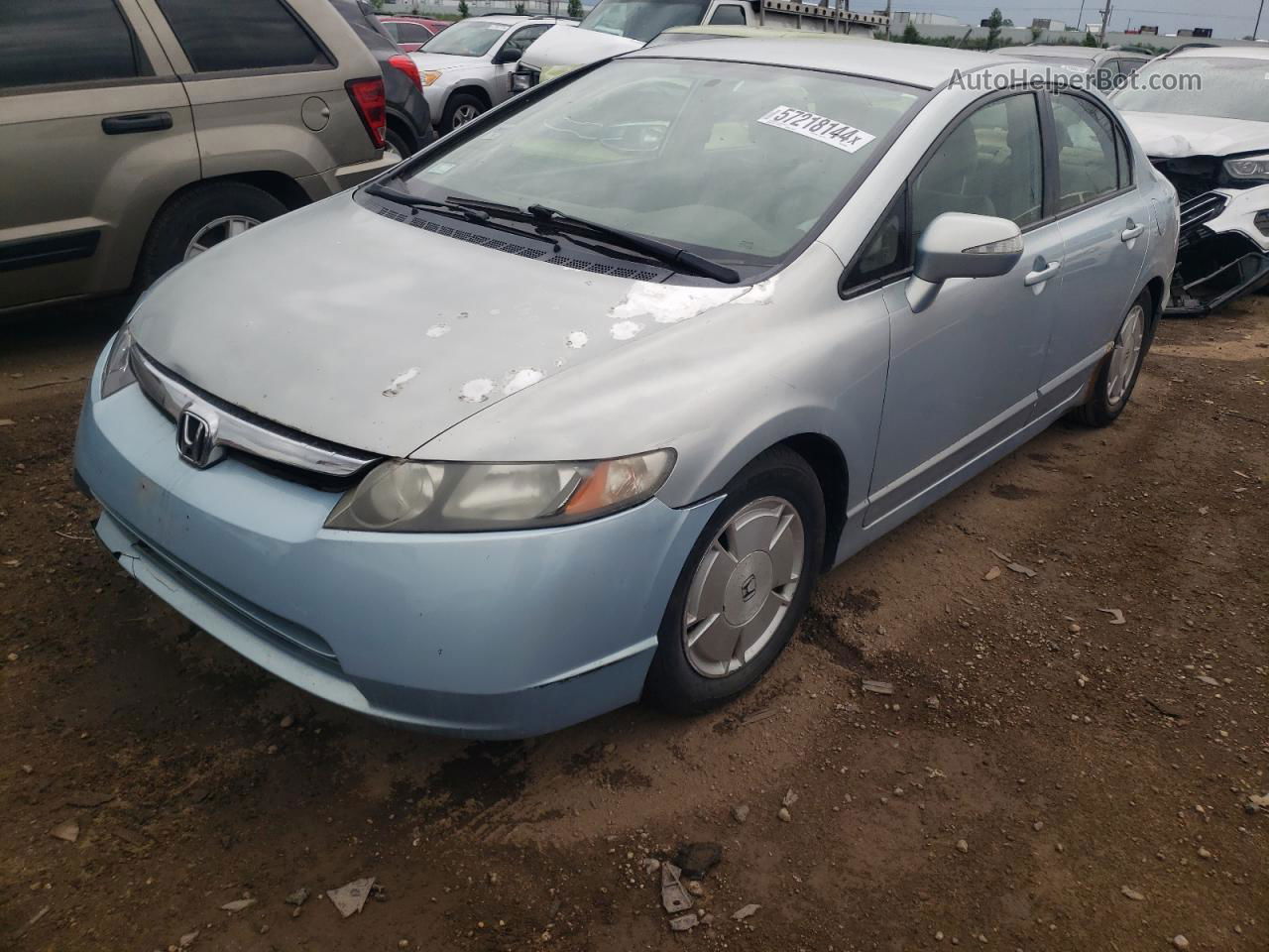 2008 Honda Civic Hybrid Blue vin: JHMFA36278S002960